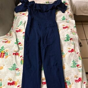 Studio Blue Off-Shoulder Jumpsuit